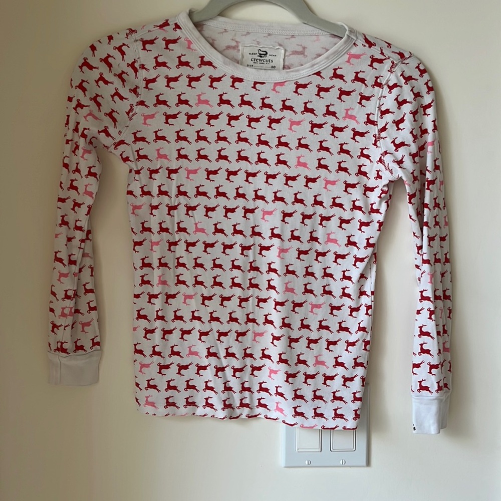 Reindeer print crewcuts pajama set
